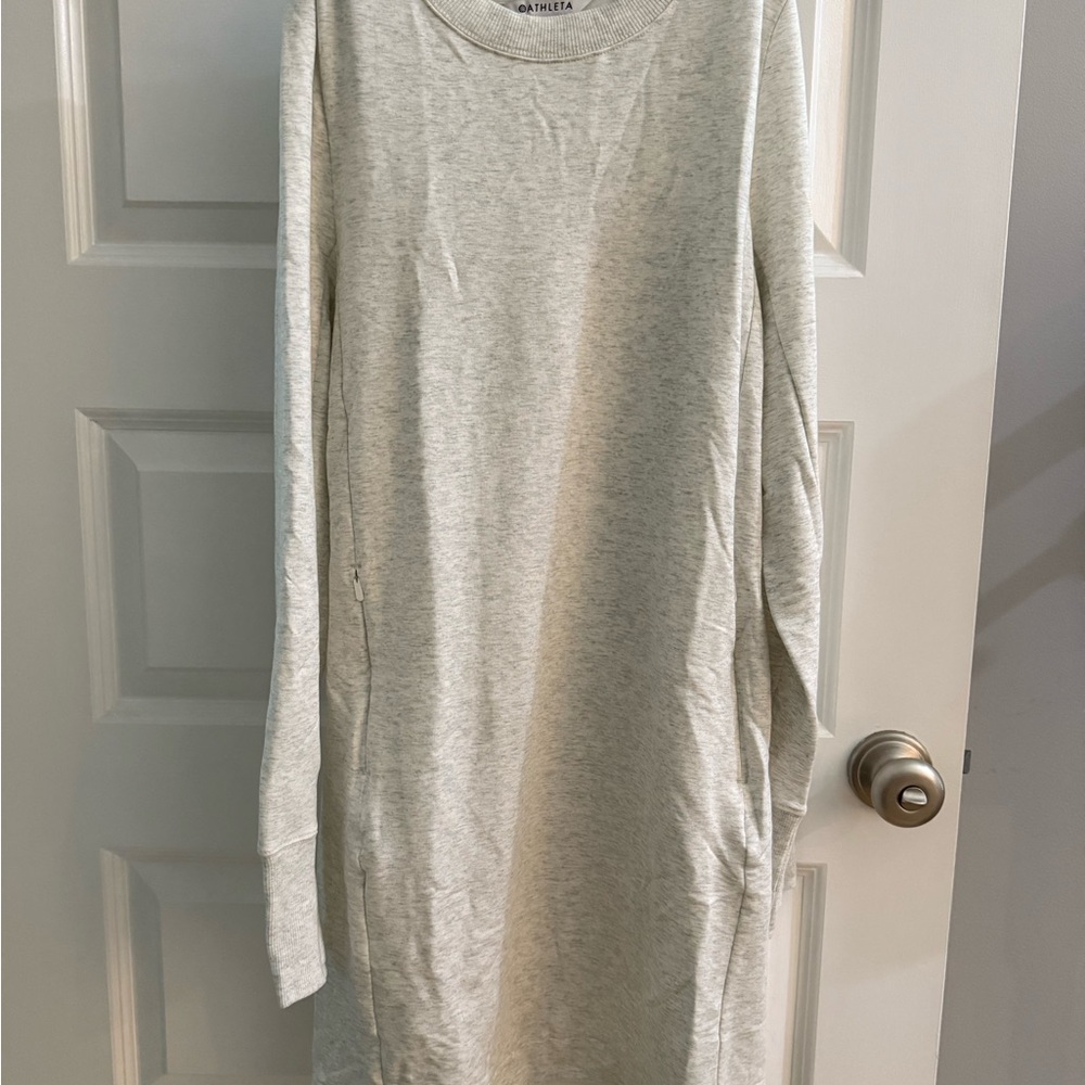 Athleta Coaster Luxe Dress - Size Medium Light Grey NWT - Picture 5 of 5